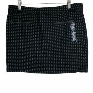 GAP Skirt Women's 10 Black Jacquard Straight Pencil Pocket Lined Zip Mini Skirt